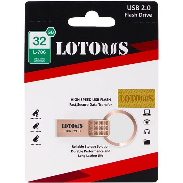 فلش مموری 32 گیگ مدل L706 پورت USB2 HIGH SPEED  لوتوس